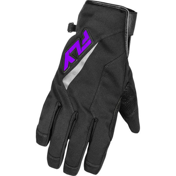 Fly Racing Title Long Gloves Black/Purple 3x