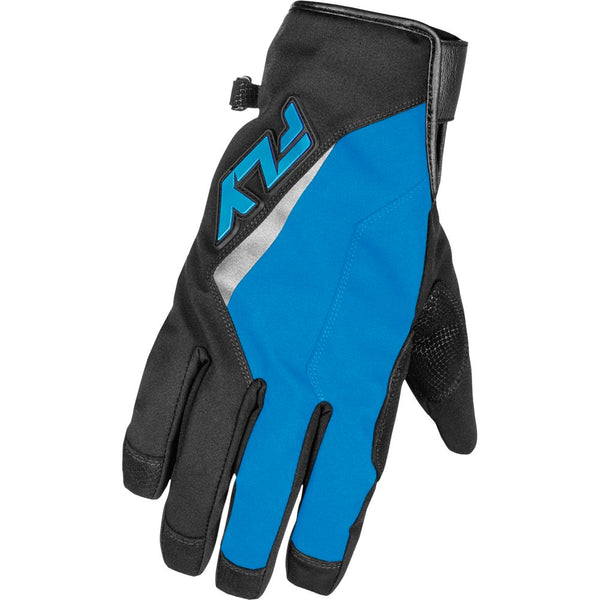 Fly Racing Title Long Gloves Blue/Black/Light Blue Lg