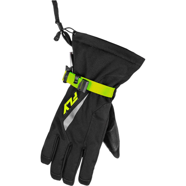 Fly Racing Title Gauntlet Gloves Black/Hi Vis Lg