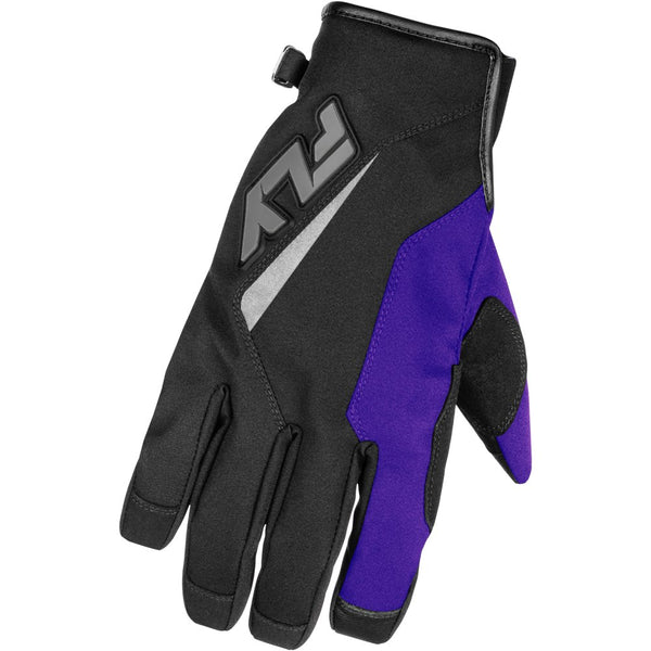 Fly Racing Title Gloves Black/Purple/Grey Xl
