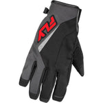 Fly Racing Title Gloves Grey/Black/Red Xl