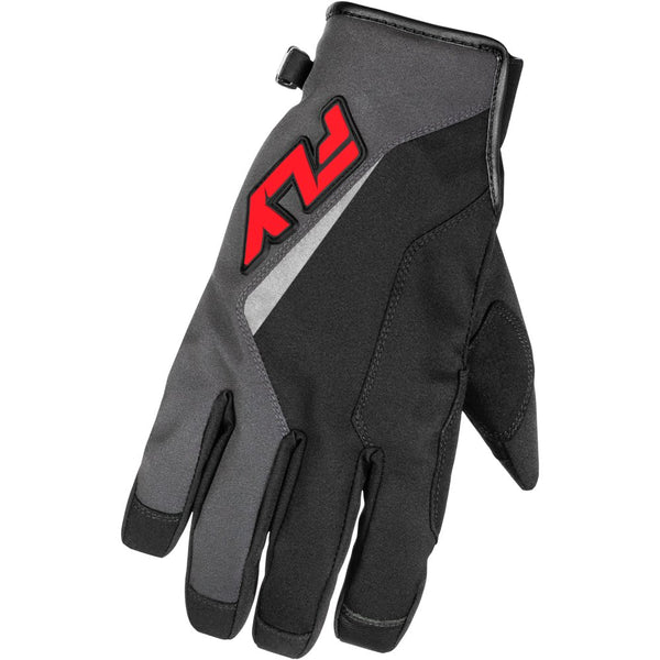 Fly Racing Title Gloves Grey/Black/Red 2x