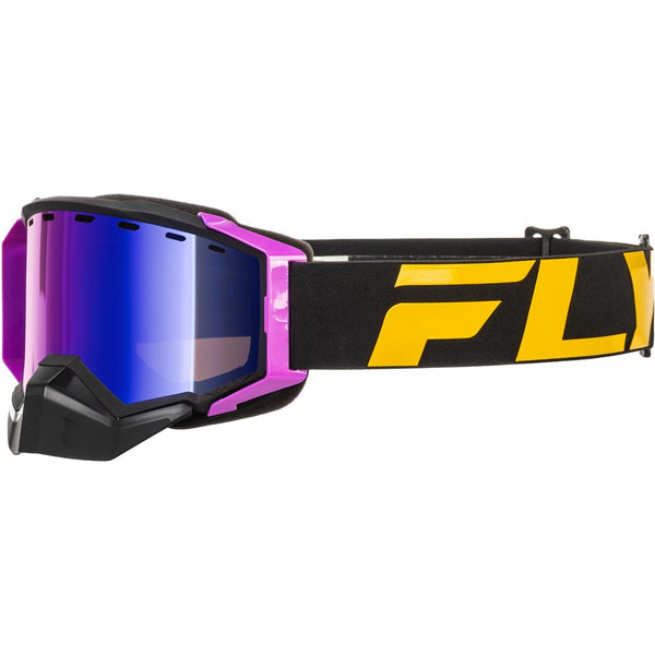 Fly Racing Zone Elite Sn Goggle Blk/Pink W/Pur Mir/Plrzd Rose Lens