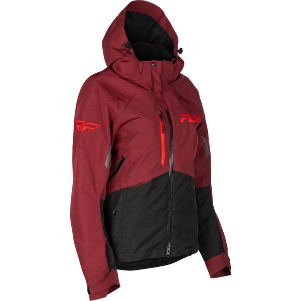 Fly Racing Women's Carbon Jacket Merlot/Red 3x