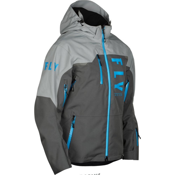 Fly Racing Carbon Jacket Grey/Blue Lg