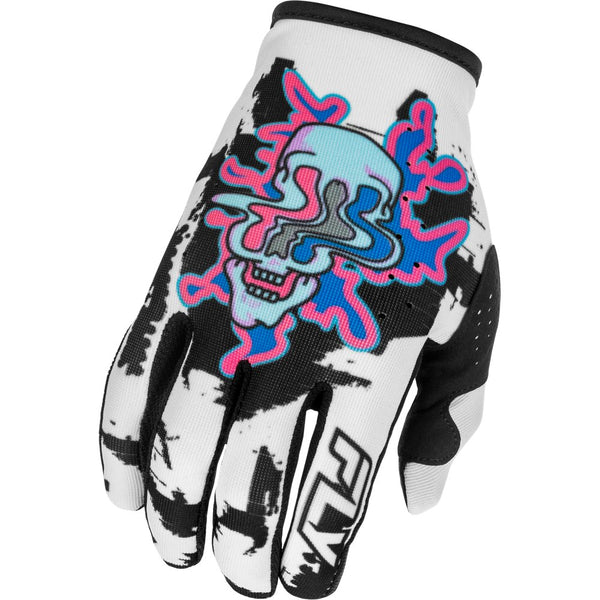 Fly Racing Youth Lite Warp Gloves White/Blue/Pink Ym