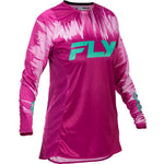 Fly Racing Women's Lite Jersey Pink/Turquoise 2x