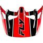 Werx R Carbon Flow Visor Black/Red