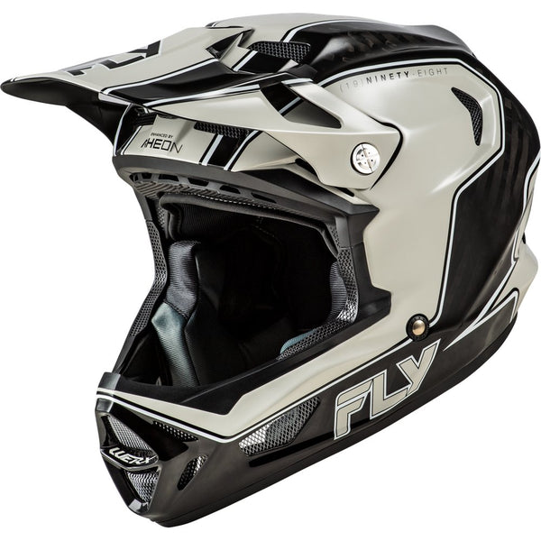 Fly Racing Yth Werx R Flow Carbon Hlmt Black Carbon/Grey Yl
