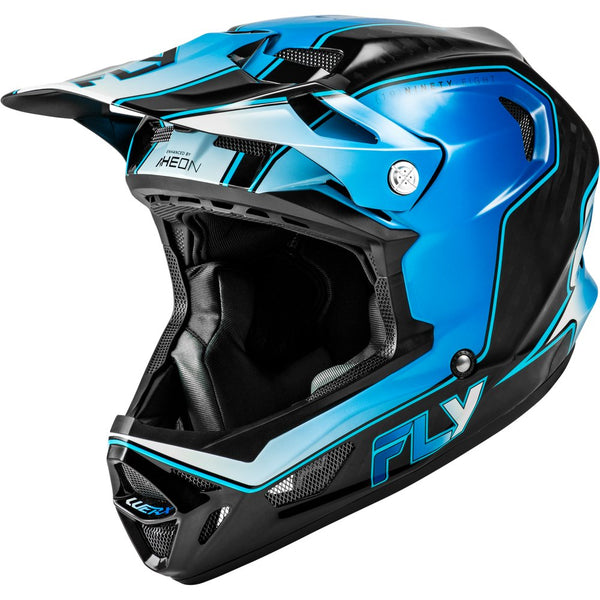 Fly Racing Werx R Flow Carbon Helmet Black Carbon/Blue/White Sm