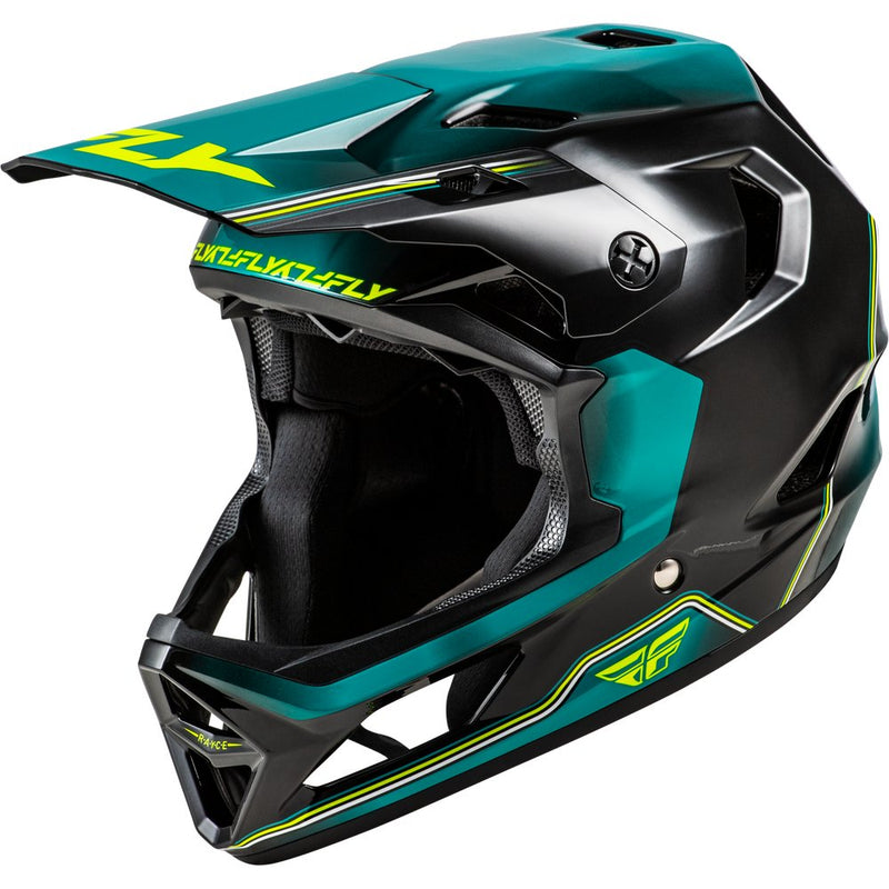 Fly Racing Yth Rayce Repeat Bicycle Hlmt Black/Teal/Hi Vis Ys