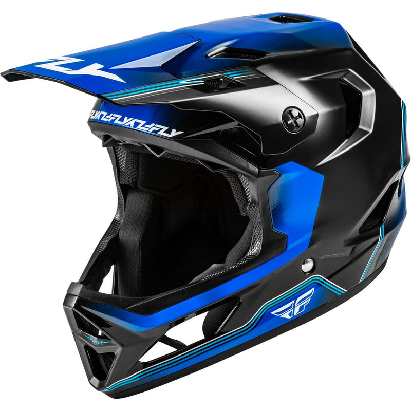 Fly Racing Yth Rayce Repeat Bicycle Hlmt Black/Blue Ym