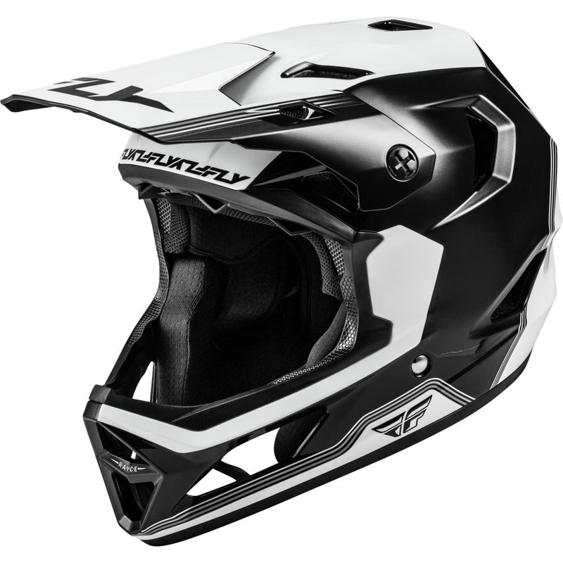Fly Racing Yth Rayce Repeat Bicycle Hlmt Black/White Ys