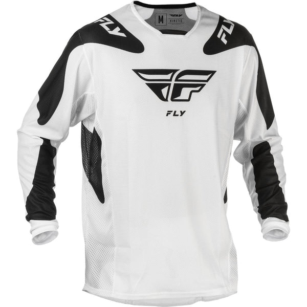 Fly Racing Kinetic Mesh Sym Jersey White/Black Sm