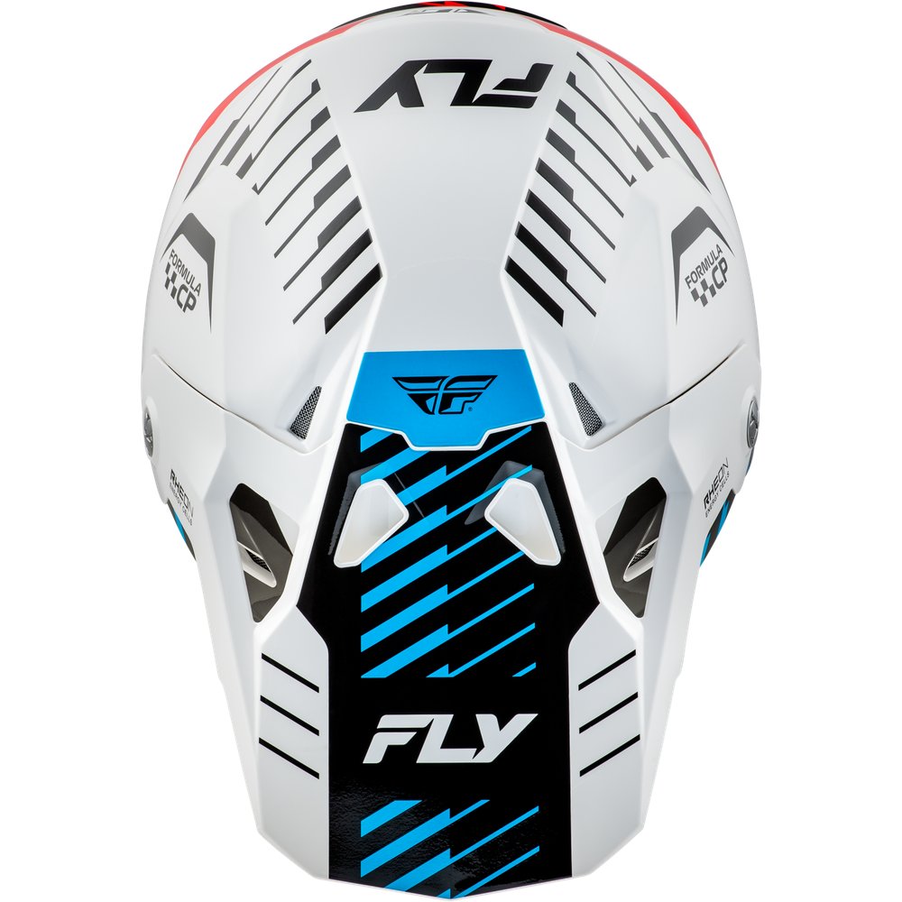 Youth Formula Cp Slice Helmet White/Red/Cyan Yl