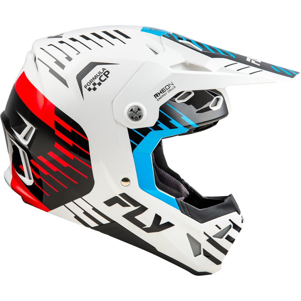Youth Formula Cp Slice Helmet White/Red/Cyan Yl