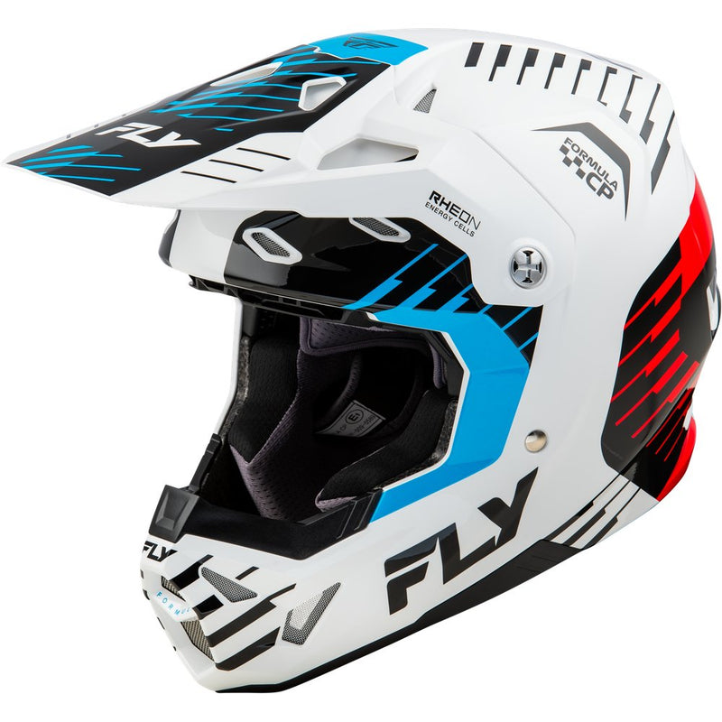 Fly Racing Formula Cp Slice Helmet White/Red/Cyan Xs
