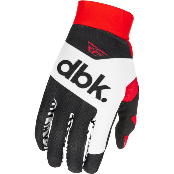 Fly Racing Pro Lite Dbk Gloves Black/White/Red Lg