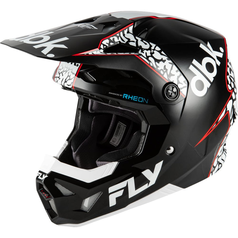 Fly Racing Youth Formula Cp Dbk Helmet Black/White/Red Yl