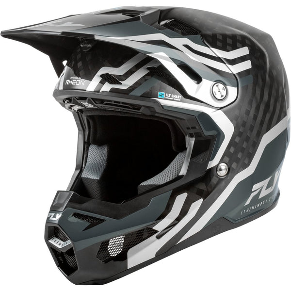 Fly Racing Yth Formula S Carbon Byte Hlmt Black Carbon/Grey/Silver Yl