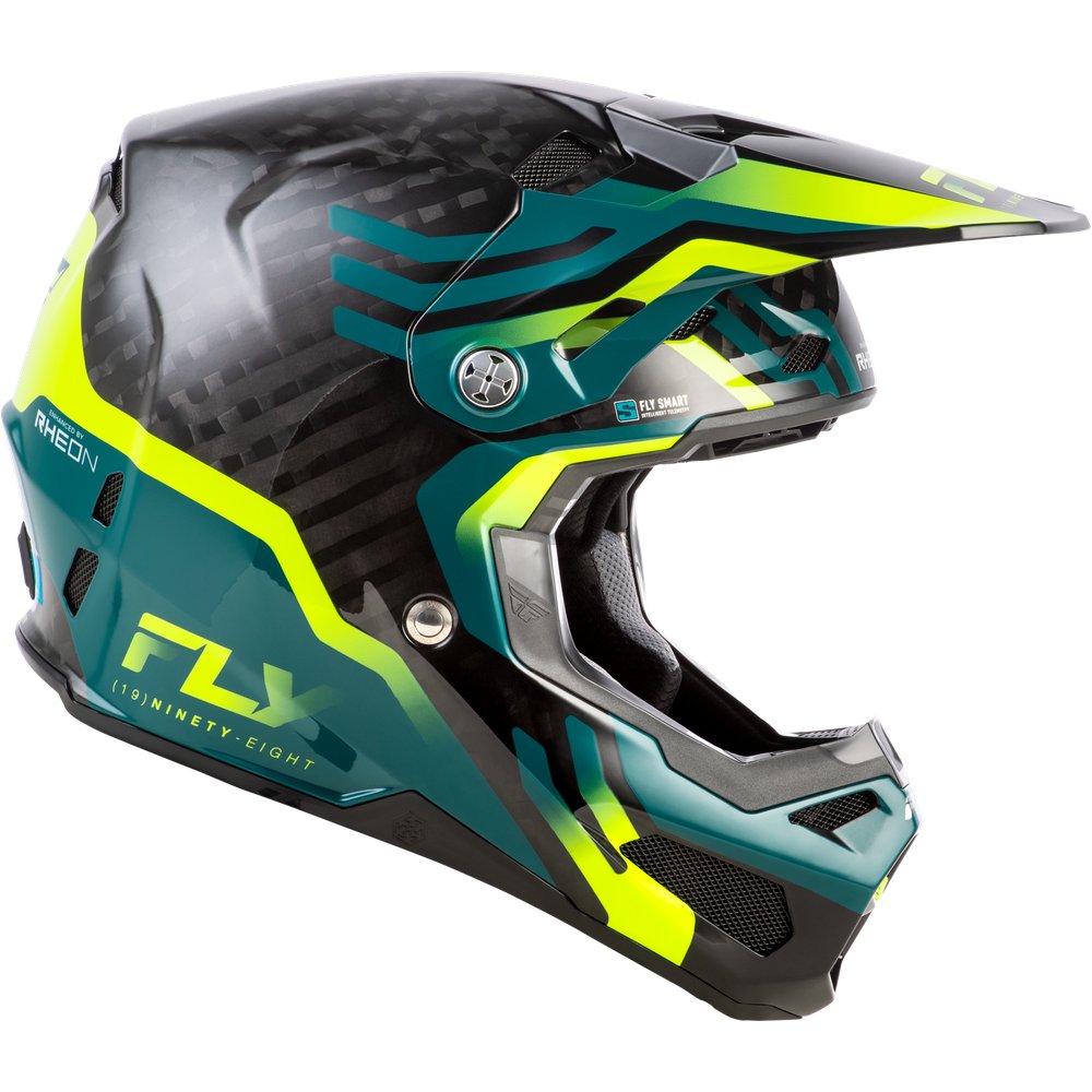 Formula S Carbon Byte Helmet Black Carbon/Teal/Lime 2x