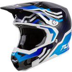 Fly Racing Formula S Carbon Byte Helmet Blue Carbon/Blue/White Md
