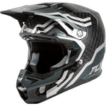 Fly Racing Formula S Carbon Byte Helmet Black Carbon/Grey/Silver 2x