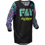 Fly Racing Youth Kinetic Mutant Jersey Black/Multi Yxl