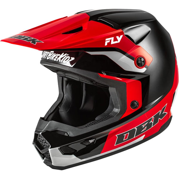 Fly Racing Kinetic Dbk Helmet Black/Red/Grey Xs