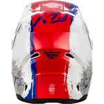 Fly Racing Youth Kinetic Drip Helmet Red/White/Blue Ys