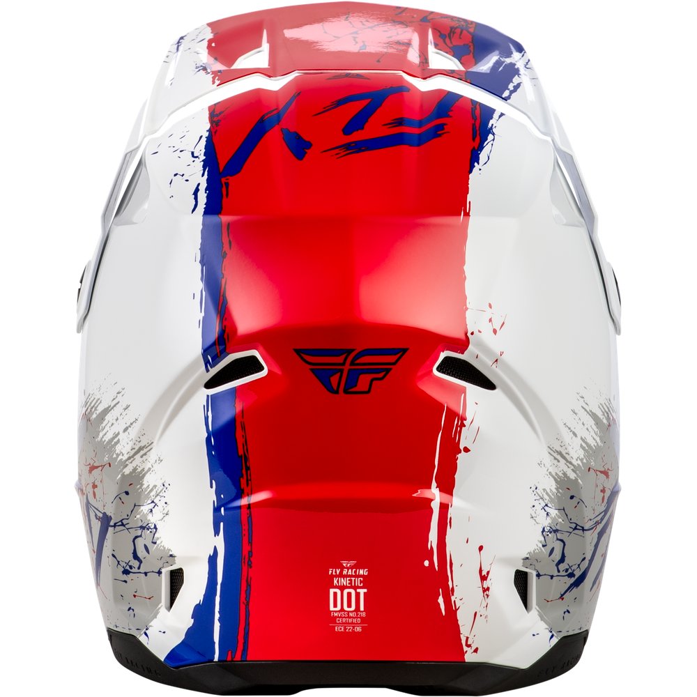 Fly Racing Youth Kinetic Drip Helmet Red/White/Blue Yl