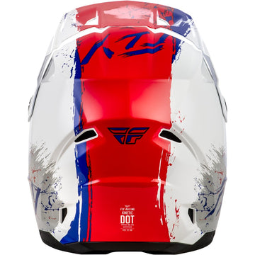 Youth Kinetic Drip Helmet Red/White/Blue Yl