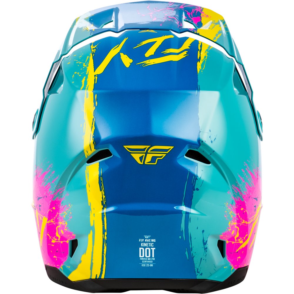 Youth Kinetic Drip Helmet Turquoise/Pink/Yellow Ym