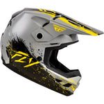 Fly Racing Youth Kinetic Drip Helmet Grey/Black/Yellow Ys