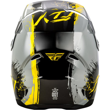 Youth Kinetic Drip Helmet Grey/Black/Yellow Ym