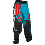 Fly Racing Youth F 16 Pants Ca/Ny Cyan/Black/Red Sz 24