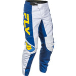 Fly Racing F 16 Pants Ca/Ny White/Dark Blue/Yellow Sz 44