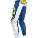 Fly Racing F 16 Pants Ca/Ny White/Dark Blue/Yellow Sz 36