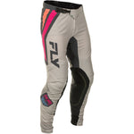 Fly Racing Lite Vice Pants Ca/Ny Light Grey/Pink/Coral Sz 28