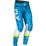 Fly Racing Rayce Bicycle Pant Ca/Ny Blue/White/Lime Green Sz 18