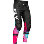 Fly Racing Rayce Bicycle Pant Ca/Ny Fuschia/Black/Teal Sz 30