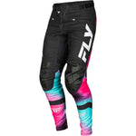 Fly Racing Rayce Bicycle Pant Ca/Ny Fuschia/Black/Teal Sz 18