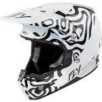 Fly Racing Formula S Carbon Abyss Helmet White/Black Xs