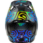Fly Racing Formula S Carbon Zen Helmet Black Carbon/Blue/Yellow Lg