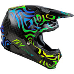 Fly Racing Formula S Carbon Zen Helmet Black Carbon/Blue/Yellow Lg