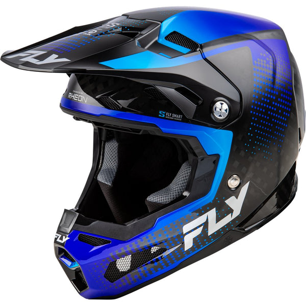 Fly Racing Formula S Carbon Protocol Hlmt Black Carbon/Blue Xs