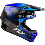 Fly Racing Formula S Carbon Protocol Hlmt Black Carbon/Blue Md