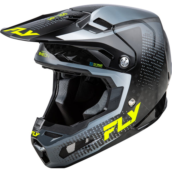 Fly Racing Formula S Carbon Protocol Hlmt Black Carbon/Grey/Hi Vis Xl