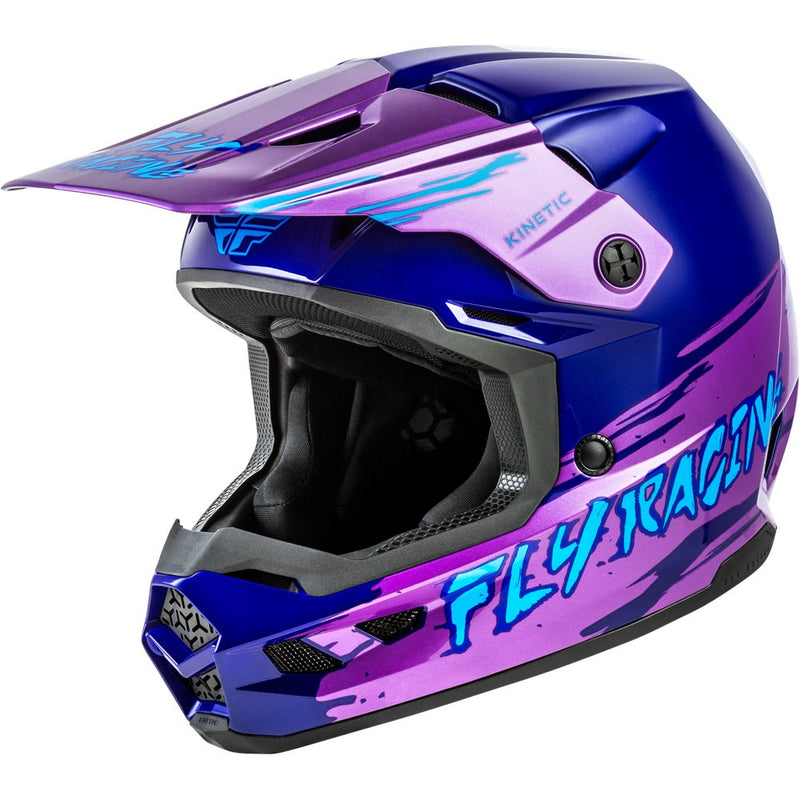 Fly Racing Youth Kinetic Surge Helmet Pink/Purple/Teal Yl