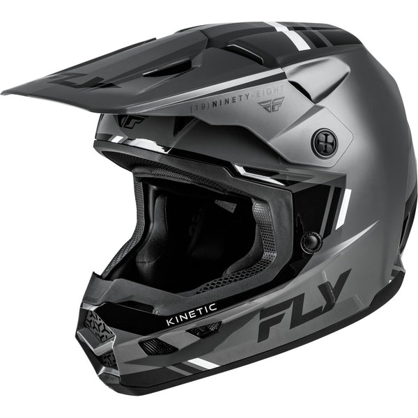 Fly Racing Kinetic Verdict Helmet Grey/Black/White Sm